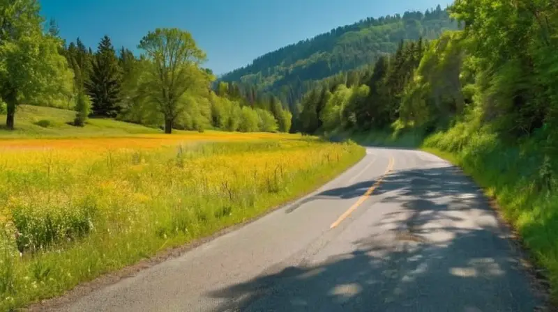 Camino rodeado de naturaleza y tranquilidad