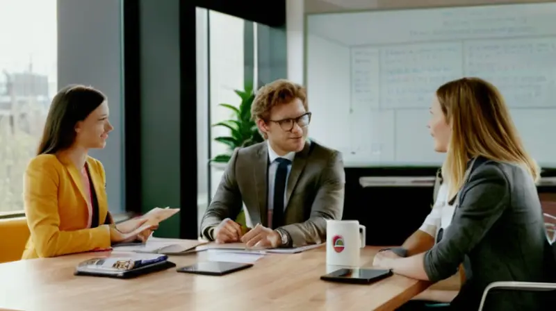 Oficina moderna con ingenieros colaborando entusiastas