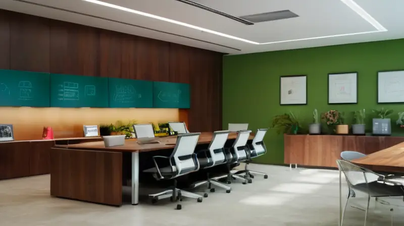 Espacio arquitectónico moderno, luminoso y colaborativo