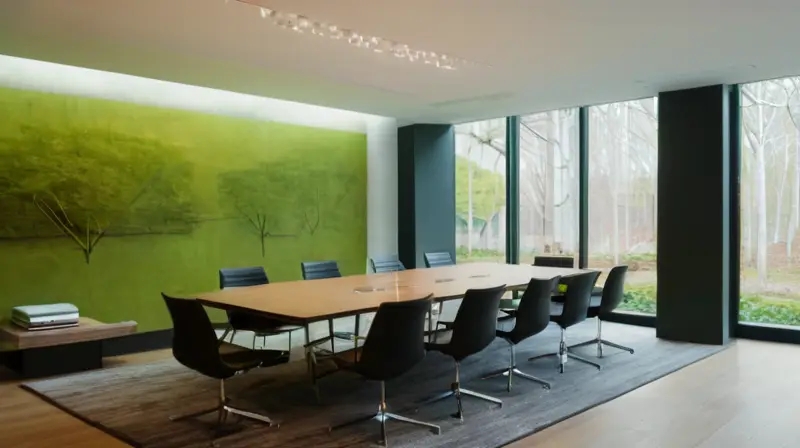 Sala de conferencias moderna y colaborativa