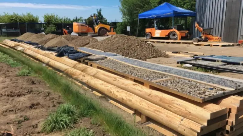 Un bullicioso y moderno sitio de construcción