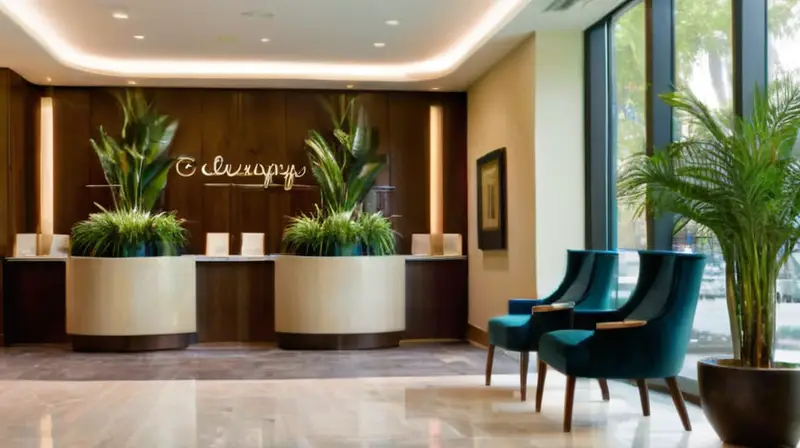 Lobby moderno, acogedor e inclusivo con luz natural