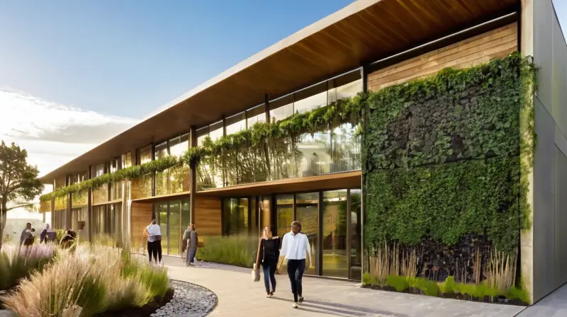 Edificio moderno integra naturaleza y sostenibilidad
