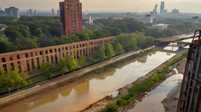 Un paisaje urbano vibrante y desgastado