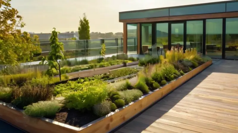 Edificio moderno con integración de naturaleza
