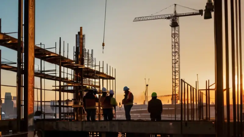 Un dinámico y vibrante sitio de construcción