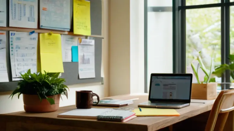 Oficina moderna que irradia productividad e innovación